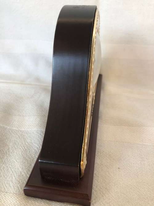 GORGEOUS ITALIAN STERLING SILVER CLAD QUARTZ MANTEL CLOCK - CLEARLY MARKED ABOUT 7g - NEEDS BATTERY