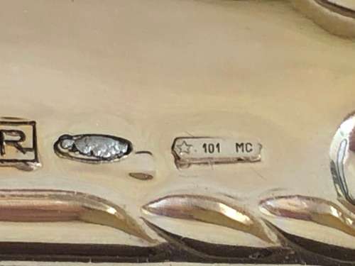GORGEOUS ITALIAN STERLING SILVER CLAD QUARTZ MANTEL CLOCK - CLEARLY MARKED ABOUT 7g - NEEDS BATTERY
