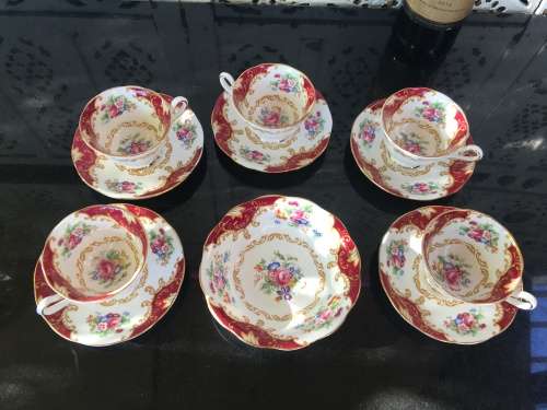 11 Piece c1939 Canterbury By Royal Albert Bone China England REG No 832 881