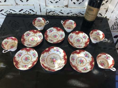 11 Piece c1939 Canterbury By Royal Albert Bone China England REG No 832 881