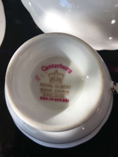 11 Piece c1939 Canterbury By Royal Albert Bone China England REG No 832 881