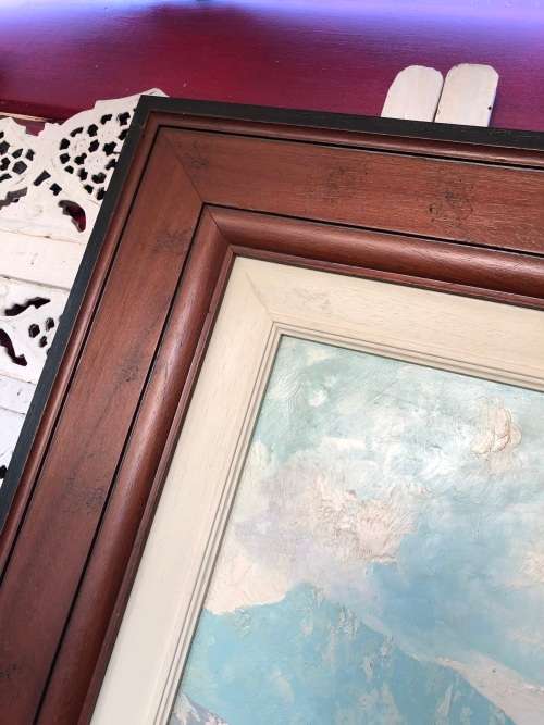 INVESTMENT ART !! DINO PARAVANO (SA 1935 - ) GORGEOUS LARGE OIL ON BOARD LANDSCAPE - EXQUISITE FRAME