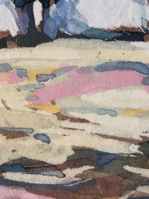 INVESTMENT ART !! SYDNEY CARTER (SA 1874 - 1945) GORGEOUS FRAMED LANDSCAPE WATERCOLOR PAINTING