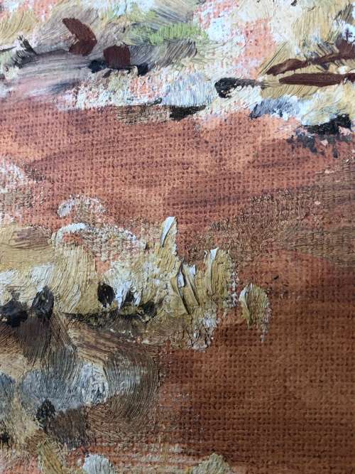INVESTMENT ART !! OLIVE McINTYRE (SA 20th C) GORGEOUS FRAMED LANDSCAPE OIL ON BOARD - FRAMED