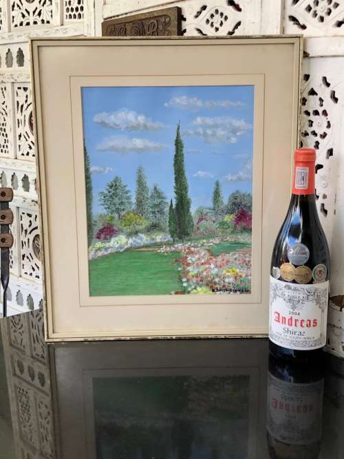 A STUNNER - FRAMED OIL ON CARD - BOTANICAL SCENE - BY B. SMITH-SYMMS DATED 1985 - BEAUTIFUL PIECE