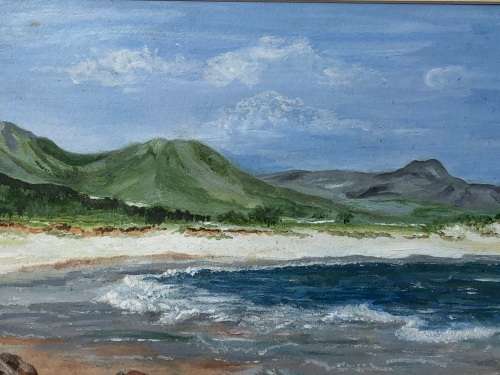 A STUNNER - FRAMED OIL ON CARD - SEASCAPE SCENE - BY B. SMITH-SYMMS  - BEAUTIFUL PIECE