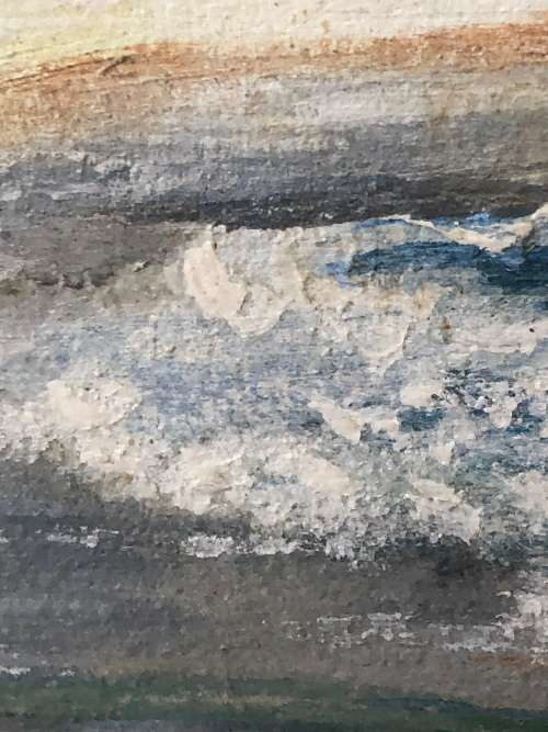A STUNNER - FRAMED OIL ON CARD - SEASCAPE SCENE - BY B. SMITH-SYMMS  - BEAUTIFUL PIECE