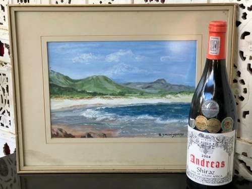 A STUNNER - FRAMED OIL ON CARD - SEASCAPE SCENE - BY B. SMITH-SYMMS  - BEAUTIFUL PIECE