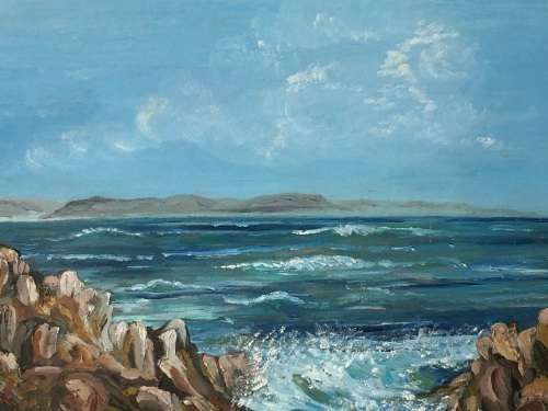 A STUNNER - FRAMED OIL ON CARD - SEASCAPE SCENE - BY B. SMITH-SYMMS  - BEAUTIFUL PIECE