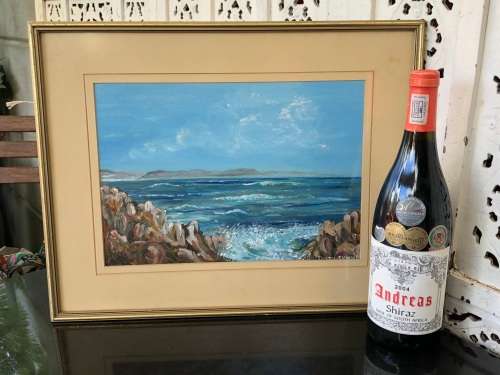 A STUNNER - FRAMED OIL ON CARD - SEASCAPE SCENE - BY B. SMITH-SYMMS  - BEAUTIFUL PIECE