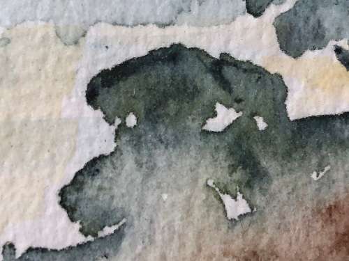 BEAUTIFUL DETAILED WATERCOLOR PAINTING BY SALLY JONES OF A GORGEOUS LANDSCAPE - DATED 1982