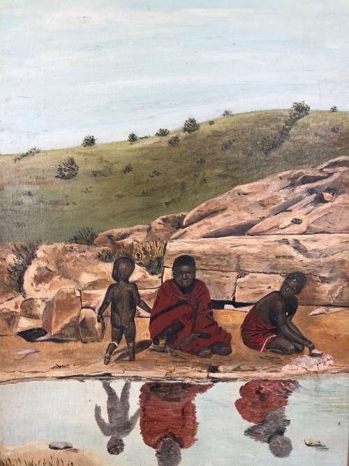 WOW !!! BEAUTIFUL FRAMED OIL ON PANEL PAINTING BY B.H. SMITH - NOTED AND DATED ON THE BACK 1975