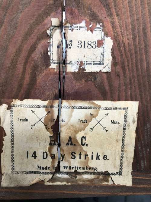 HAC ( HAMBURG AMERIKANISCHE UHRENFABRIK ) FULLY WORKING CHIMING ANTIQUE MANTLE CLOCK