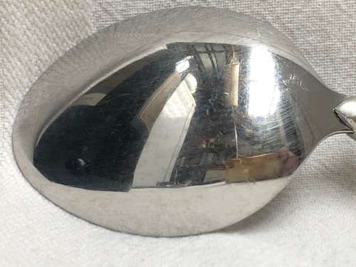 WOW !!! CARROL BOYES FUNCTIONAL ART !!!!  - WAVE PATTERN SERVING SPOON CLEARLY MARKED