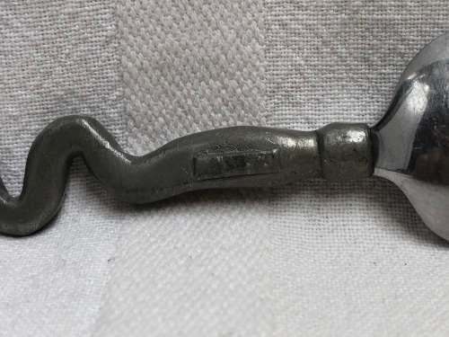 WOW !!! CARROL BOYES FUNCTIONAL ART !!!!  - WAVE PATTERN SUGAR SPOON CLEARLY MARKED