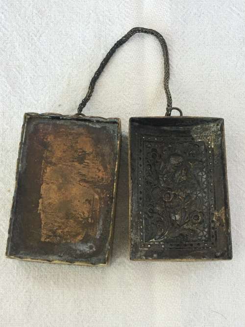 Ancient Chinese Bone/Ivorine Sundial,Compass & Zodiac in Ornate Bronze Case.