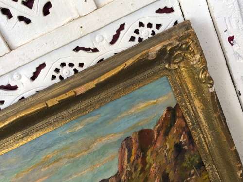 INVESTMENT ART !! TITTA FASCIOTTI (SA 1927-1993) STUNNING OIL ON BOARD LANDSCAPE - SIGNED AND FRAMED