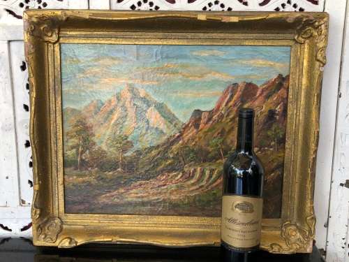 INVESTMENT ART !! TITTA FASCIOTTI (SA 1927-1993) STUNNING OIL ON BOARD LANDSCAPE - SIGNED AND FRAMED