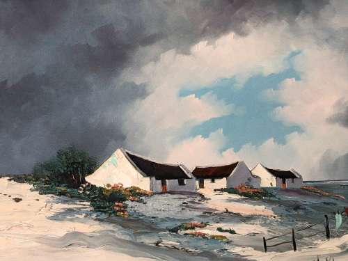 INVESTMENT ART !!! STUNNING ORIGINAL HELENA MOMMEN (SA) FRAMED OIL ON CANVAS FIXED TO BOARD
