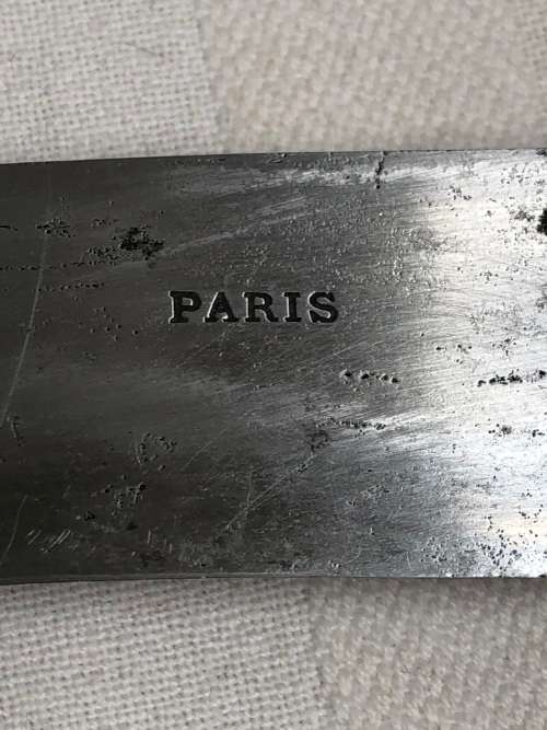 WOW !! FRENCH HALLMARKED SILVER HANDLED CARVING KNIFE - CLEARLY MARKED PARIS - c1838 - PRESENT
