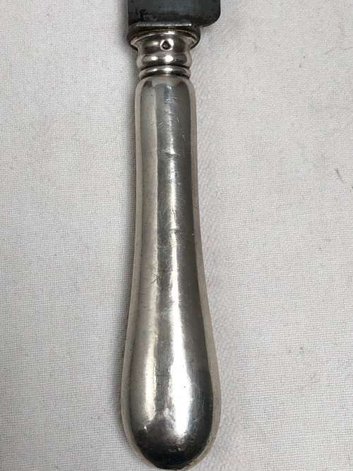 WOW !! FRENCH HALLMARKED SILVER HANDLED CARVING KNIFE - CLEARLY MARKED PARIS - c1838 - PRESENT