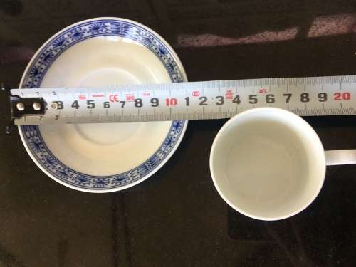 Vintage Hutschenreuther Germany Blue Onion PatternPorcelain Demitasse Duo
