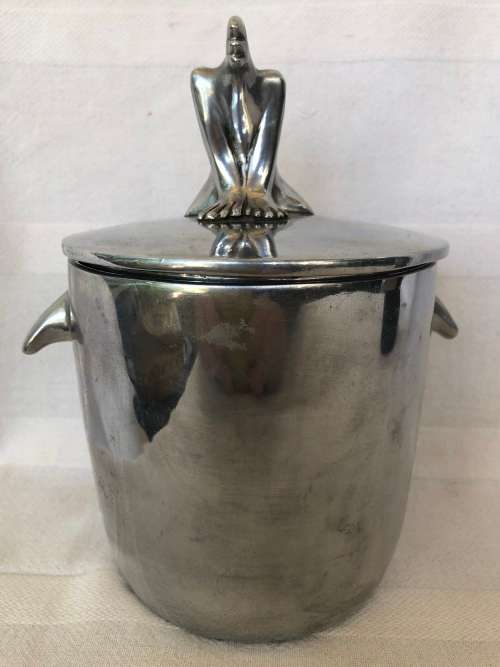 WOW !!! CARROL BOYES FUNCTIONAL ART !!! EARLY EDITION LEAPFROG ICE BUCKET - CLEARLY MARKED