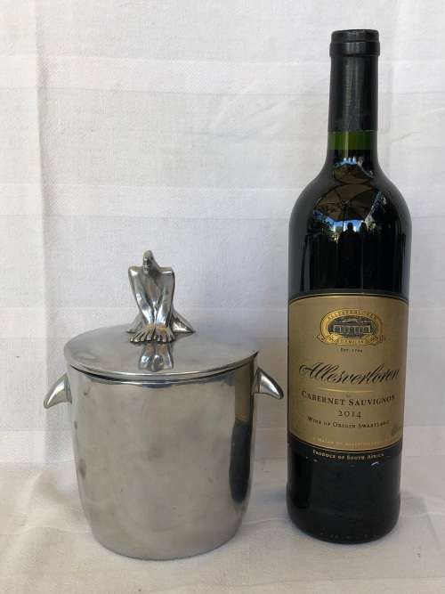 WOW !!! CARROL BOYES FUNCTIONAL ART !!! EARLY EDITION LEAPFROG ICE BUCKET - CLEARLY MARKED