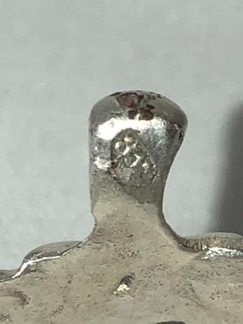 ALBERT BODEMER(GERMANY)  .835 HALLMARKED SILVER AND CUT CRYSTAL TRINKET / RING DISH