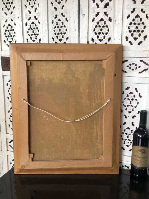 WOW !!! STUNNING FRAMED OIL ON CANVAS PAINTING BY DUTCH ARTIST G. VAN DOORN - 20th CENTURY