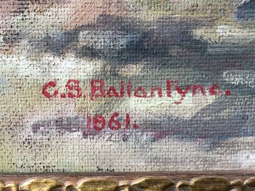 INVESTMENT ART !!!! C.S.BALLANTYNE (SA 20th C) WONDERFUL OIL ON BOARD PAINTING - BEAUTIFUL FRAME