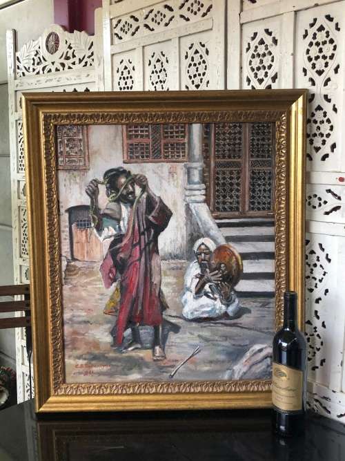 INVESTMENT ART !!!! C.S.BALLANTYNE (SA 20th C) WONDERFUL OIL ON BOARD PAINTING - BEAUTIFUL FRAME