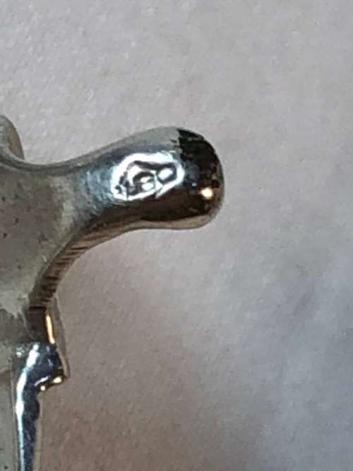 ALBERT BODEMER(GERMANY)  .835 HALLMARKED SILVER AND CUT CRYSTAL TRINKET / RING DISH