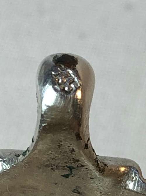 ALBERT BODEMER(GERMANY)  .835 HALLMARKED SILVER AND CUT CRYSTAL TRINKET / RING DISH