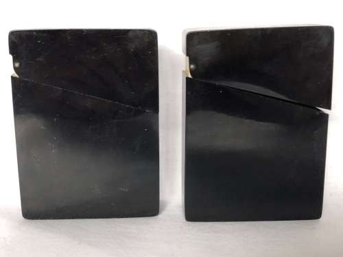 WOW !!! AMAZING PAIR OF ART DECO BAKELITE PLAYING CARD HOLDERS - BOTH IN EXCELLENT CONDITION