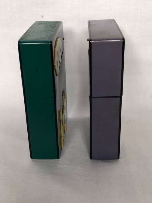 WOW !!! AMAZING PAIR OF ART DECO BAKELITE PLAYING CARD HOLDERS - BOTH IN EXCELLENT CONDITION
