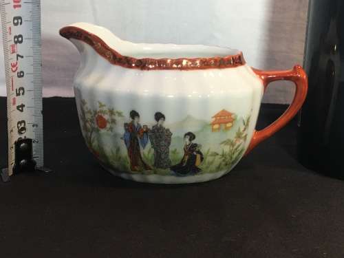 Seal Marked Japan Kutani family Enamel Hand Painted Milk Jug 250ml