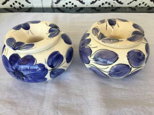 Vintage Fanfoart Made in Spain Pintado A Mano Glazed Pottery