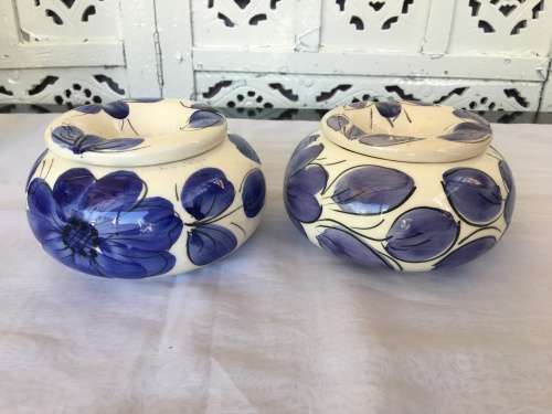 Vintage Fanfoart Made in Spain Pintado A Mano Glazed Pottery