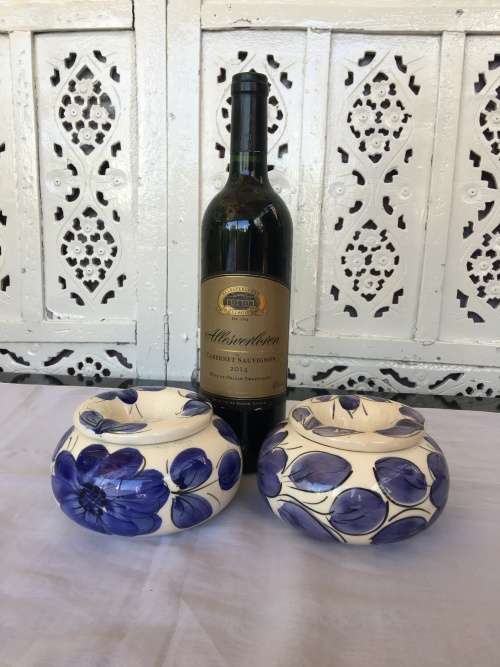 Vintage Fanfoart Made in Spain Pintado A Mano Glazed Pottery