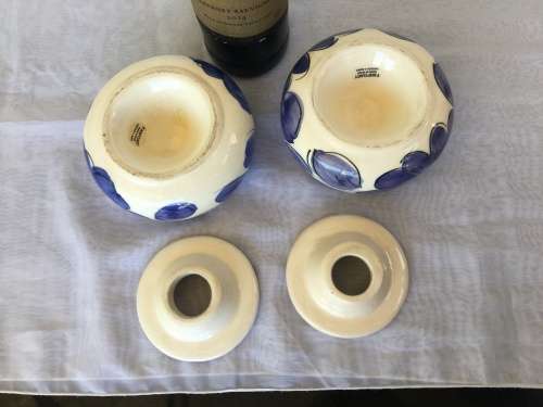Vintage Fanfoart Made in Spain Pintado A Mano Glazed Pottery