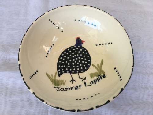 South African Hand painted Glazed Pottery Bowl,