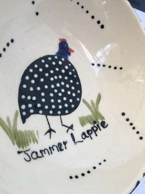 South African Hand painted Glazed Pottery Bowl,
