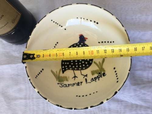 South African Hand painted Glazed Pottery Bowl,