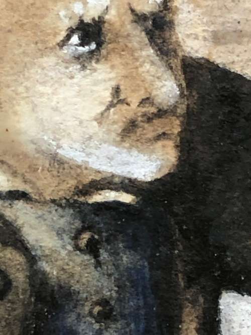 BREATHTAKING !!! H. COREWIJN - AMAZING DETAILED WATERCOLOR PAINTING DATED 1938 - FRAMED BEHIND GLASS