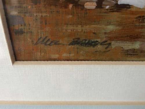 INVESTMENT ART !!! MEL BRIGG (SA 1950 -) BEAUTIFUL AUTUMN LANDSCAPE OIL PAINTING - FRAMED