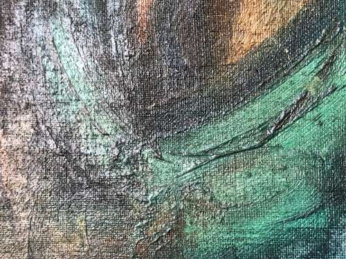 INVESTMENT ART !! PETER CLARKE (1929 - 2014) OIL ON CANVAS OF THISTLES DATED 1982 - MOUNTED TO BOARD