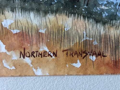 INVESTMENT ART !! MALCOLM "MALACHI" SMITH (1948 - 2012) FRAMED WATERCOLOR DATED 1972 TITLED N-TVL