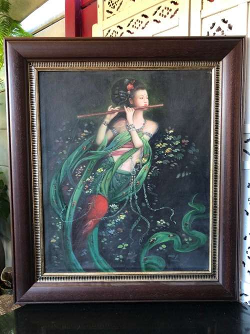 INVESTMENT ART !!! ZHANG LAN - STUNNING FRAMED SIGNED OIL ON CANVAS - SIGNED DATED ON THE BACK