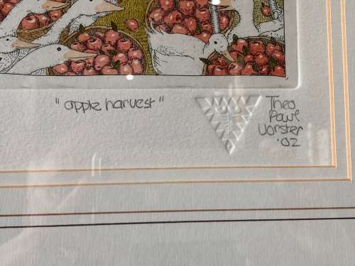 INVESTMENT ART !!! THEO PAUL VORSTER - (SWA 1958 -) LIMITED EDITION HAND COLOURED ETCHING 41/100